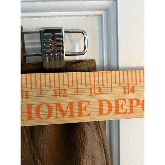 New JLUXLABEL Faux Suede Skinny Pants •S• Slim Caramel Brown Cognac $128 - Picture 5 of 12